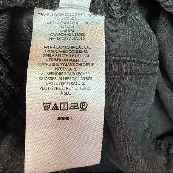 By Anthropologie Black Joggers Embroidered Medium EUC Oversized Fit - Picture 8 of 8